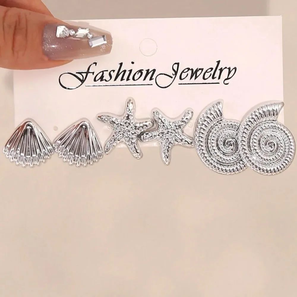3for$20 6pcs/12pcs Fashionable, Elegant, Simple Shell, Starfish, Conch earrings